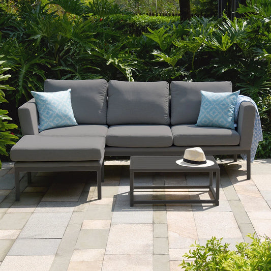 Maze - Outdoor Fabric Pulse Chaise Sofa Set - Flanelle - Blythe Living