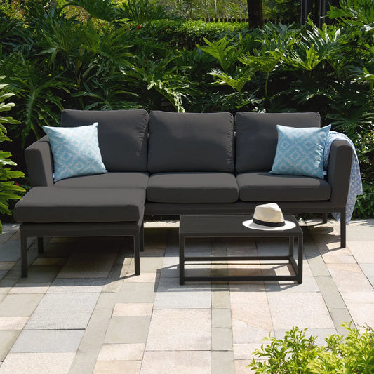 Maze - Outdoor Fabric Pulse Chaise Sofa Set - Charcoal - Blythe Living