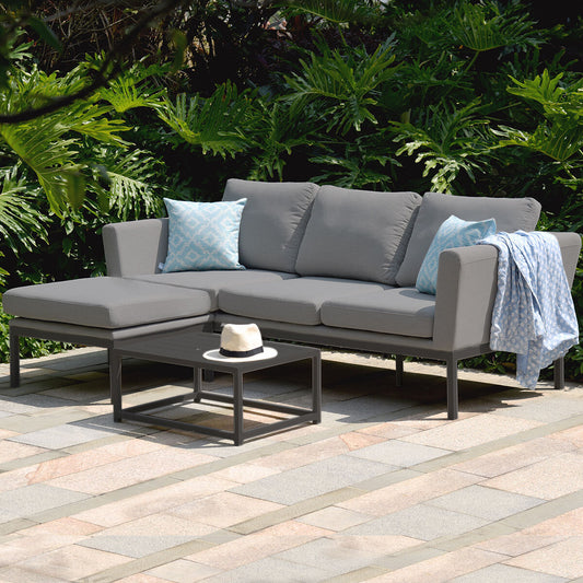 Maze - Outdoor Fabric Pulse Chaise Sofa Set - Flanelle - Blythe Living