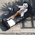 Maze - Outdoor Fabric Allure Sun Lounger - Charcoal - Blythe Living