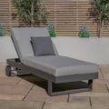 Maze - Vancouver / New York Aluminium Sunlounger - Dove Grey - Blythe Living