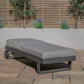 Maze - Vancouver / New York Aluminium Sunlounger - Dove Grey - Blythe Living