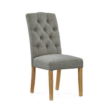 Normandy Upholstered Dining Chair Grey - Blythe Living
