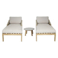 Maze - Martinique Rope Weave Double Sun Lounger Set with Round Coffee Table - Blythe Living
