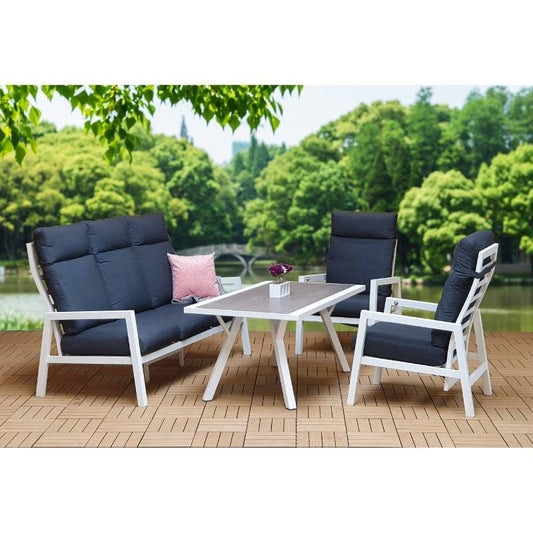 Kimmie 5 Seat High Back Sofa Dining - Blythe Living