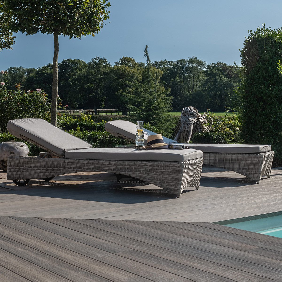 Maze - Oxford Rattan Sunlounger Set - Blythe Living