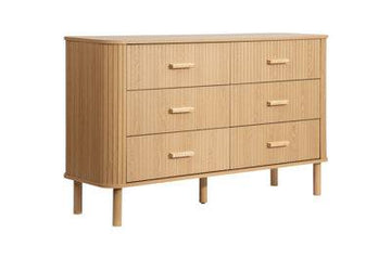 AXEL 6 DRAWER FLUTED CHEST OAK - Blythe Living