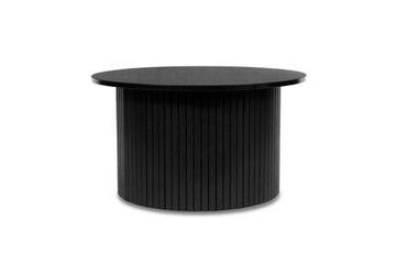 AXEL ROUND FLUTED COFFEE TABLE BLACK - Blythe Living