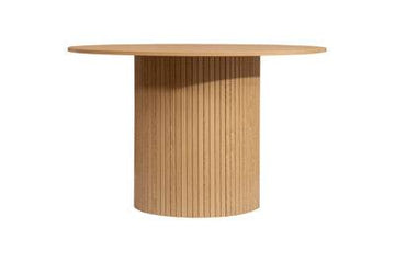 AXEL ROUND FLUTED DINING TABLE OAK - Blythe Living