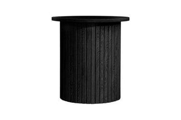 AXEL FLUTED SIDE TABLE BLACK - Blythe Living