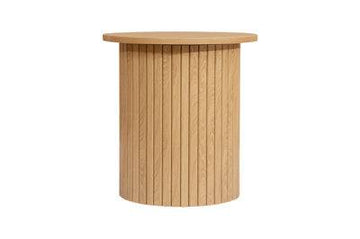 AXEL FLUTED SIDE TABLE OAK - Blythe Living