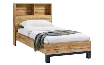 Bali Bookcase Headboard Bed - Blythe Living