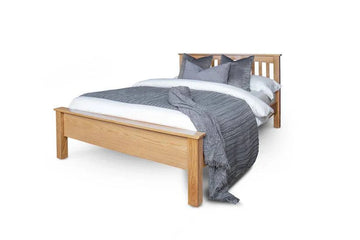 Brantham Oak Bed Frame - Low Foot End - Natural Oak - Blythe Living
