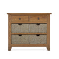 Buy Burford Country Oak Console Table with Basket Online