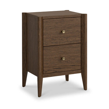 Buy Paris Oak 2 Drawer Bedside Table in Brown