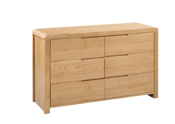 Curve 6 Drawer Wide Chest - Blythe Living