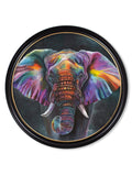 Elephant Print 'Wisdom' by Amy Ansell - Oxford Round Frame - Blythe Living