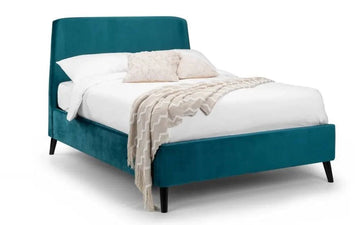 Frida Curved Velvet Bed - Blythe Living