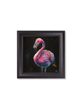 Flamingo Print 'Florrie' by Amy Ansell - Black Square Frame - Blythe Living