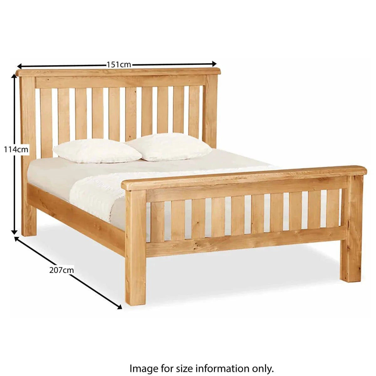 Salisbury Oak Slatted Bed Frame - Blythe Living