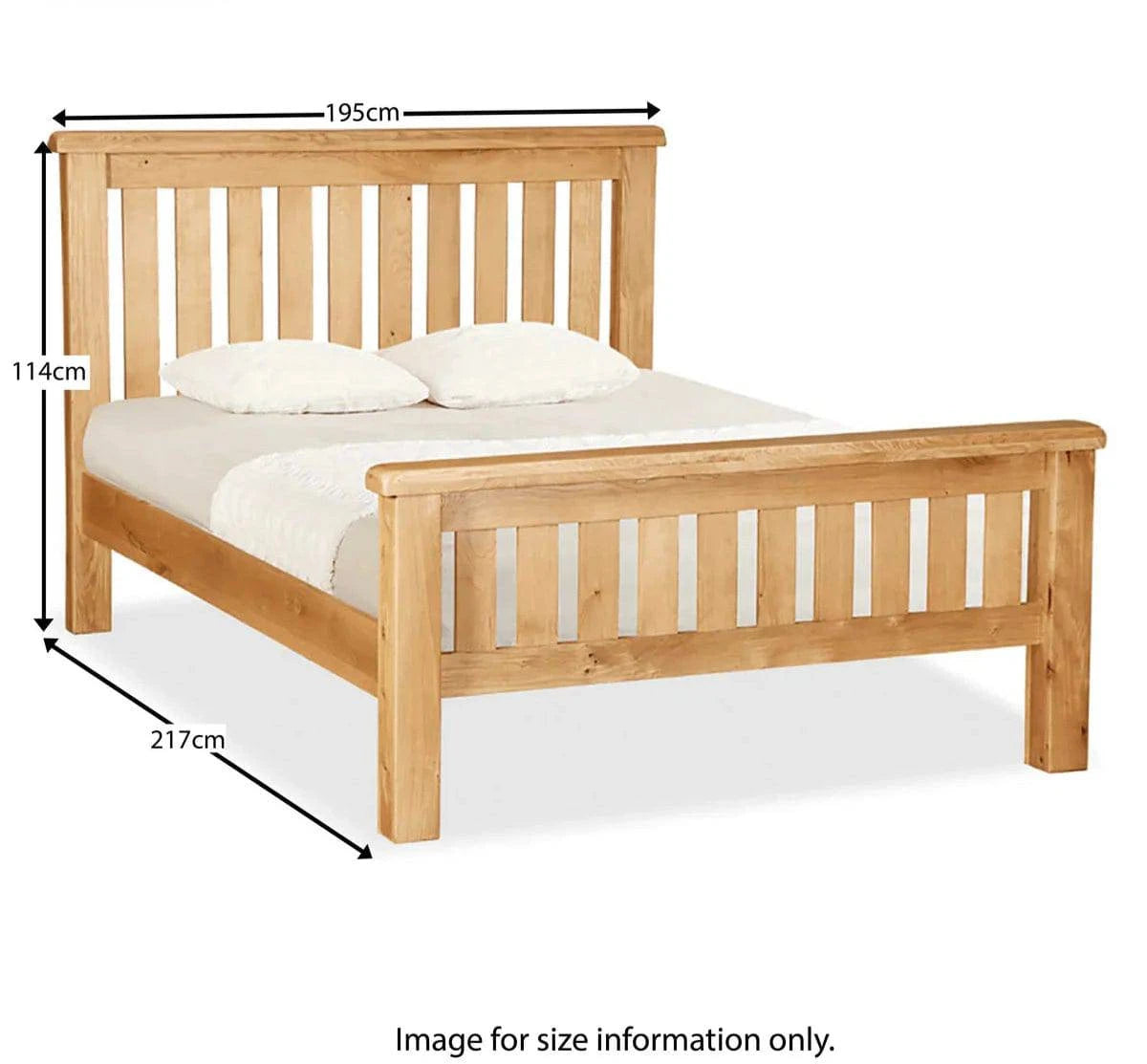 Salisbury Oak Slatted Bed Frame - Blythe Living