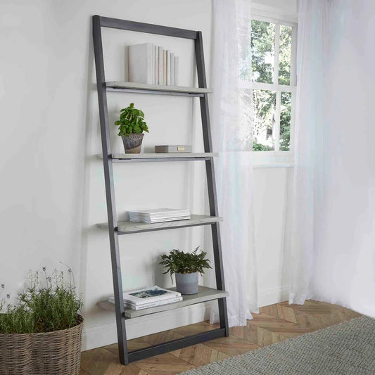 Brooklyn Oak Slim Ladder Bookcase - Blythe Living