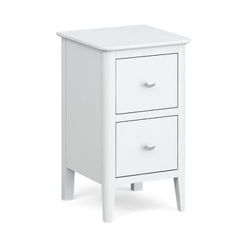 Hampstead White Narrow Bedside - Blythe Living