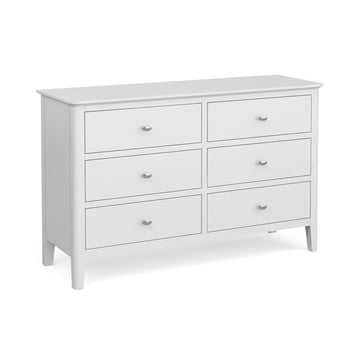 Hampstead White 6 Drawers Chest - Blythe Living