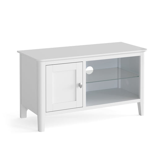 Hampstead White Small TV Unit - Blythe Living
