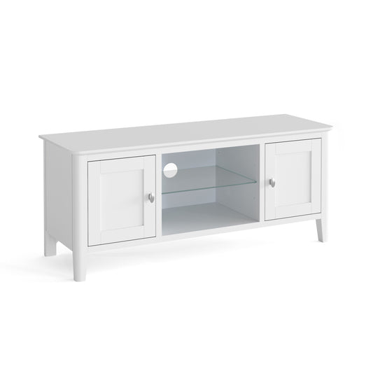 Hampstead White Large TV Unit - Blythe Living