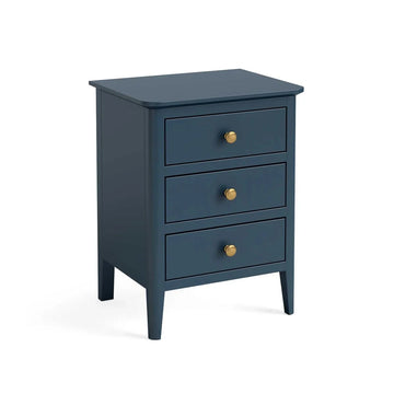 Harrogate Blue 3 Drawer Bedside Table - Blythe Living