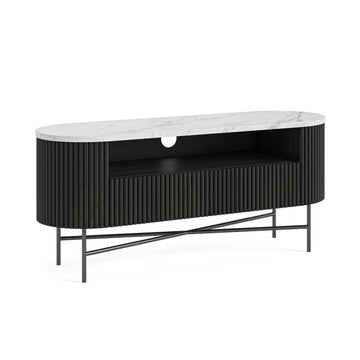 Lucas Small Media Stand with Marble Top - Blythe Living