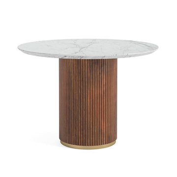 Harvard Round Dinning Table with Marble Top - Blythe Living