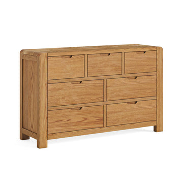 Bergen Oak 3 Over 4 Drawer Chest - Blythe Living