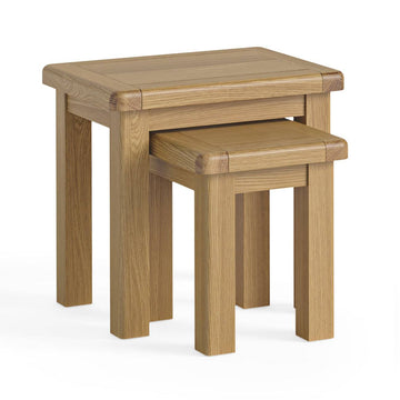 Normandy Oak Nest of Tables - Blythe Living