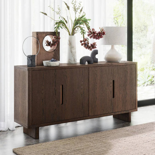 California Oak Large 4 Door Sideboard - Blythe Living