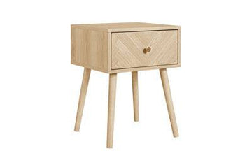 HERRINGFORD 1 DRAWER BEDSIDE OAK - Blythe Living