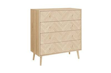 HERRINGFORD OAK 4 DRAWER CHEST - Blythe Living