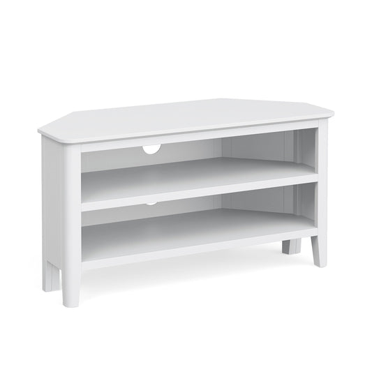 Hampstead White Corner TV Unit