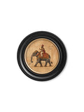 Mughal Emperor on Elephant LF  - Oxford round frame - Blythe Living
