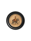 Mughal Emperor on Elephant RF  - Oxford round frame - Blythe Living