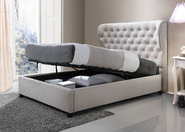 Infinity Cream Ottoman - Blythe Living