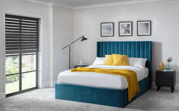 Langham Scalloped Headboard Storage Bed - Blythe Living