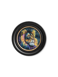 Lion Print 'Courage' by Amy Ansell - Oxford Round Frame - Blythe Living