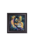 Lion Print 'Courage' by Amy Ansell - Black Square Frame - Blythe Living