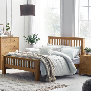 Mallory Oak Bed - Blythe Living