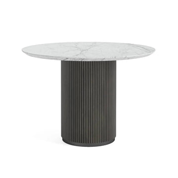Lucas Round Dining Table with Marble Top - Blythe Living