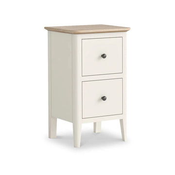 Marlow White Narrow Bedside Table