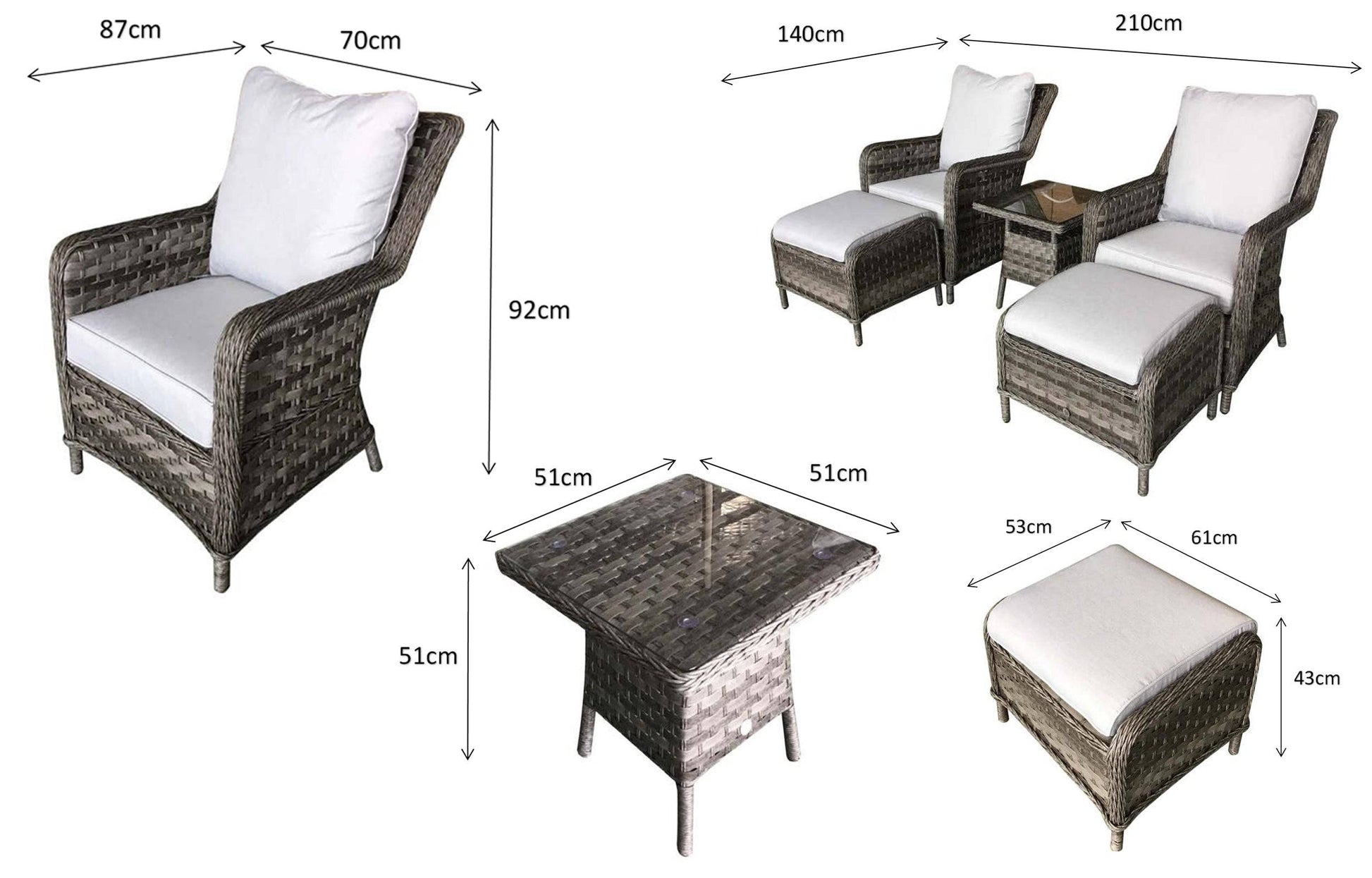 Mia Lounge Set Grey - Blythe Living