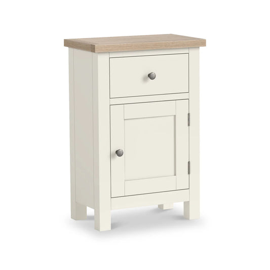 Modern Country Coconut White Small Cupboard with Drawer